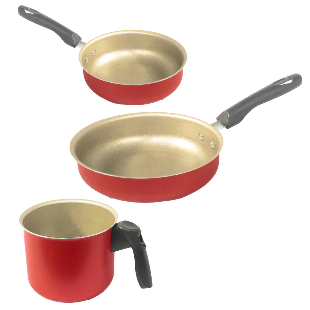 Kit Antiaderente Teflon com frigideira Alta 3 pç - Cozinhara