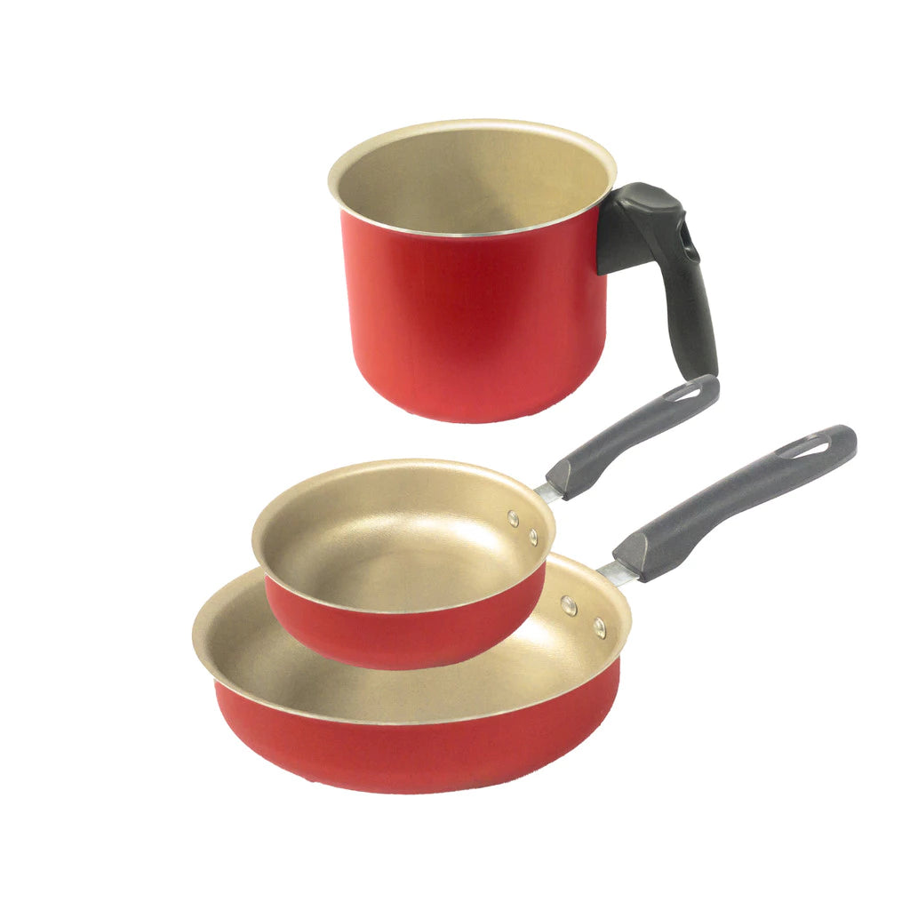 Kit Antiaderente Teflon com frigideira Alta 3 pç - Cozinhara