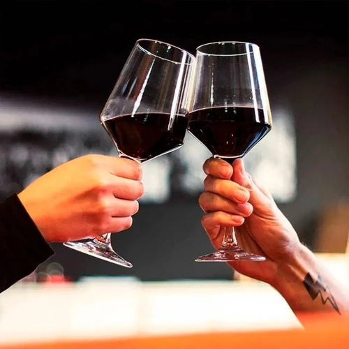 Kit Completo para Vinho - 4 Taças Brunello 490ML + Acessórios de Brinde - Cozinhara