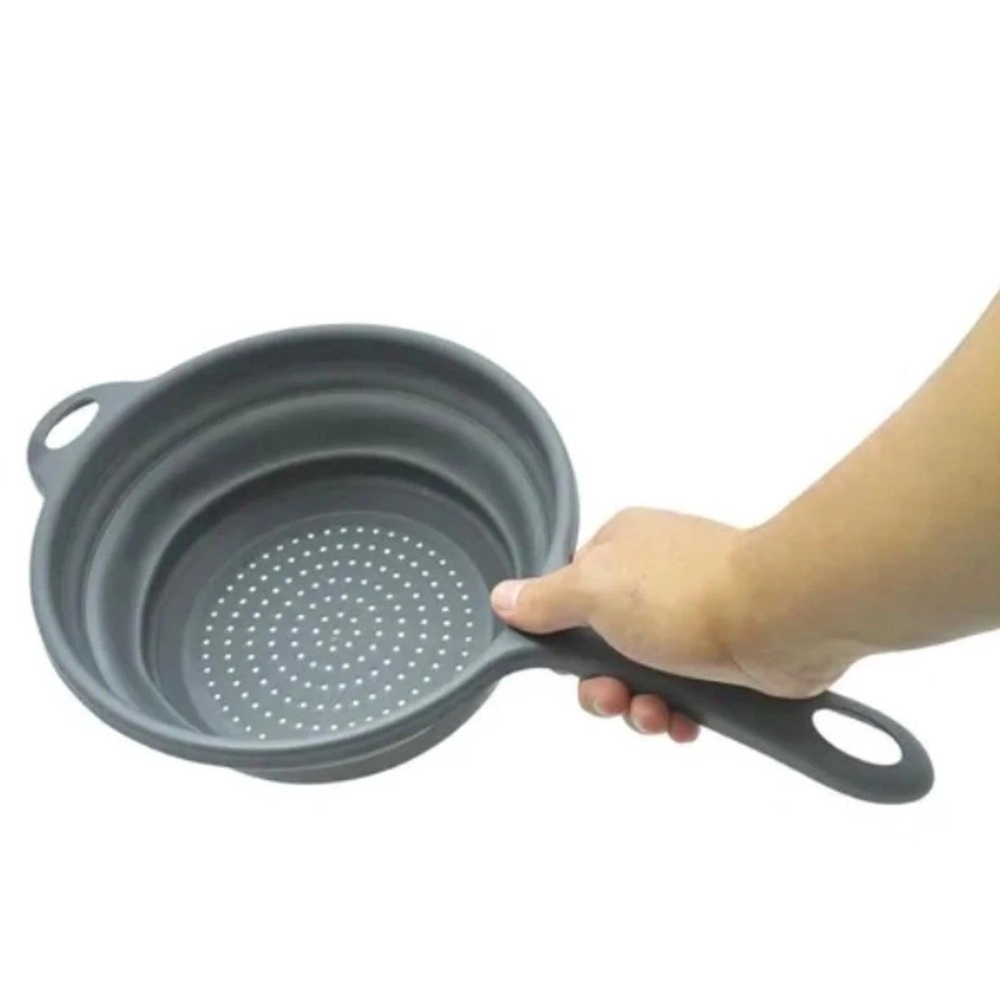 Escorredor Retrátil de Silicone com Alça - Compacto e Resistente