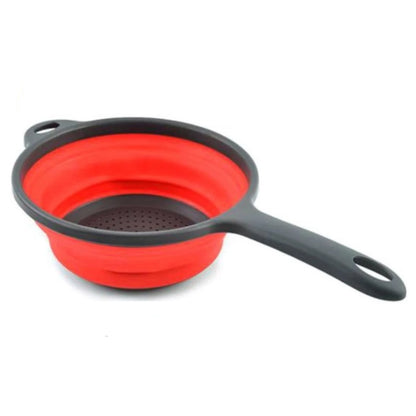 Escorredor Retrátil de Silicone com Alça - Compacto e Resistente