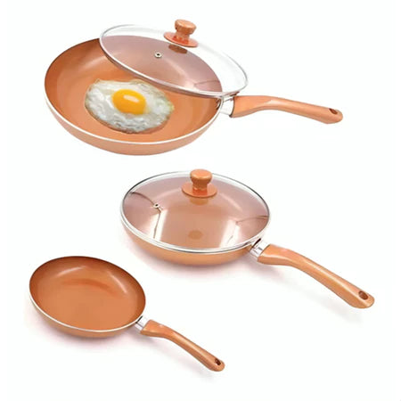 Kit Frigideira Revestida Cerâmica Titânio Antiaderente - Cozinhara