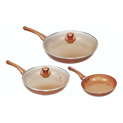 Kit Frigideira Revestida Cerâmica Titânio Antiaderente - Cozinhara