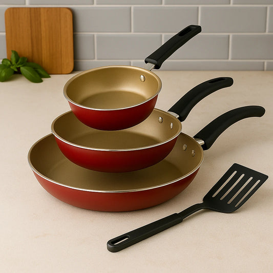 Conjunto De Frigideira 3 Peças Antiaderente - cozinhara