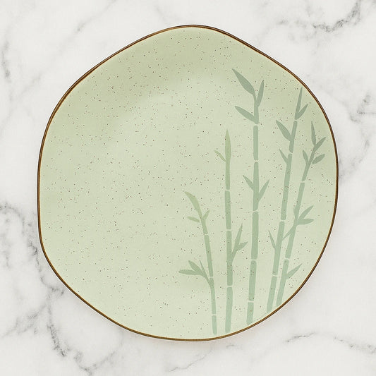 Conjunto 6 Pratos Raso 27,5 cm Ryo Bambu Porcelana - Cozinhara