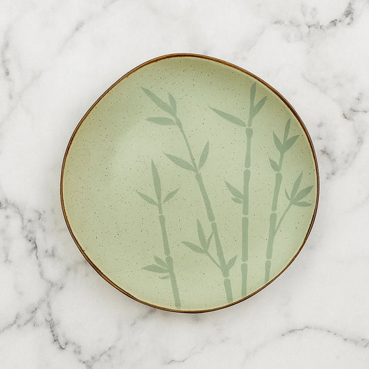 Conjunto 6 Pratos Fundo 22,5 cm Ryo Bambu Porcelana Oxford - Cozinhara