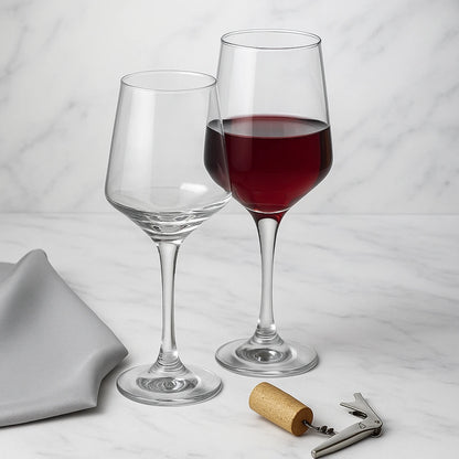 Kit Completo para Vinho - 4 Taças Brunello 490ML + Acessórios de Brinde - Cozinhara